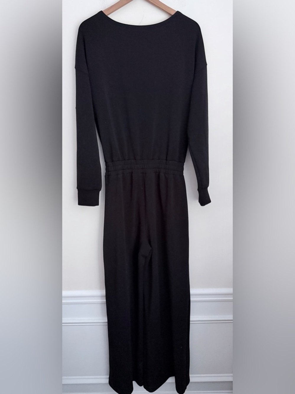 Spanx Black Long Sleeve Jumpsuit wide leg soft L - Picture 3 of 6